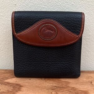 Dooney & Bourke Wallet Bifold Coin Purse Black AWL Vintage Y2K Retro